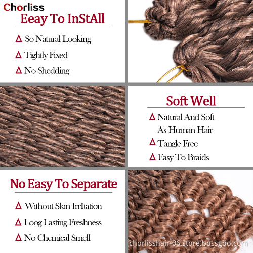 Wholesale Ombre Long Loose Wave French Curl With Curly End Prelooped Synthetic Hair Braids Crochet Braiding Hair Extension Girls